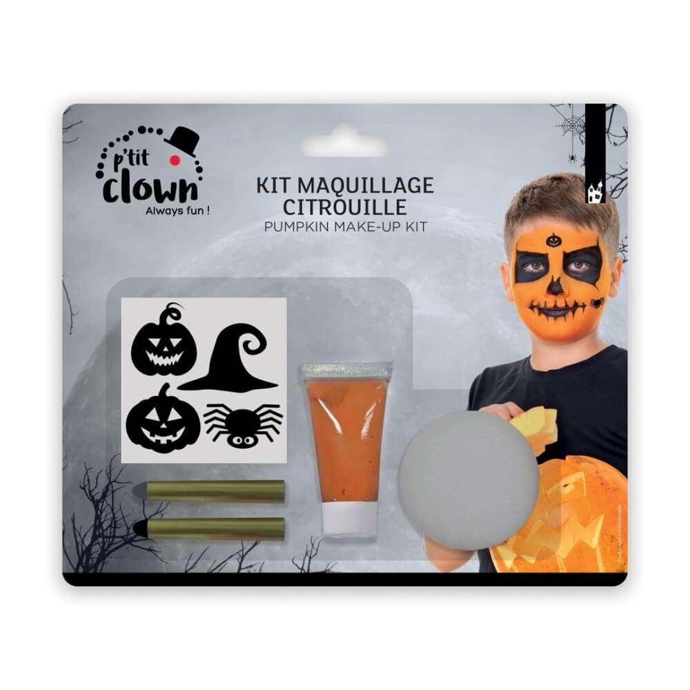 Kit Maquillage Citrouille avec Stickers - 23598 - Kits Maquillage