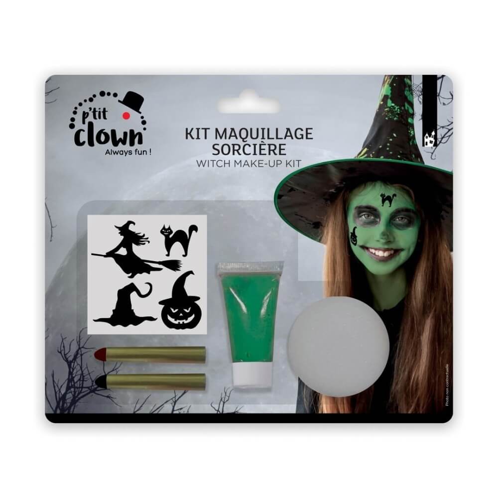Kit Maquillage Sorcière / Monstre avec Stickers - 23600 - Kits Maquillage