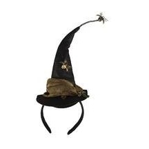 Serre-tête Chapeau avec Araignée – Noir & Doré - 23015 - Serre-tête