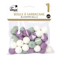 Boules à Sarbacane Multicolores – Lot de 50 - 23441 - Cotillons