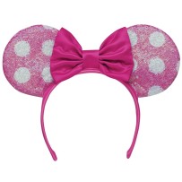 Serre-tête Minnie™ Disney® Rose à Pois Blancs - 24792 - Serre-tête