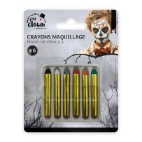 Crayons Maquillage Gras Halloween – Lot de 6 - 23605 - Pinceaux & Accessoires de Maquillage