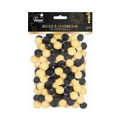 Boules à Sarbacane Or et Noir – Lot de 200 - 24368 - Cotillons