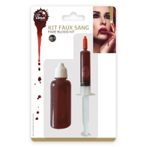 Kit Faux Sang Flacon 28ml + Seringue 5ml - 24089 - Faux Sang