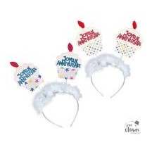 Serre-tête Gâteau Joyeux Anniversaire – Couleur Aléatoire - 40980 - Serre-tête