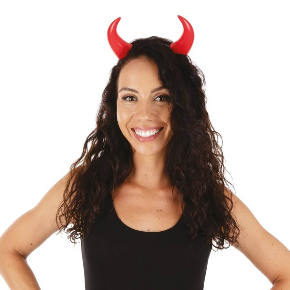 Serre-tête Cornes de Diable Rouge - 51306 - Serre-tête