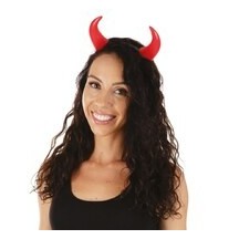 Serre-tête Cornes de Diable Rouge - 51306 - Serre-tête