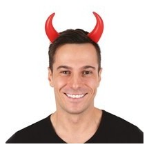 Serre-tête Cornes de Diable Rouge - 51306 - Serre-tête