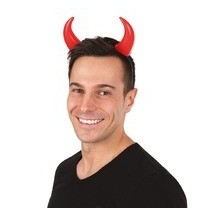 Serre-tête Cornes de Diable Rouge - 51306 - Serre-tête