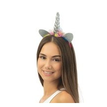 Serre-tête Licorne Argent & Multicolore - 80670 - Serre-tête