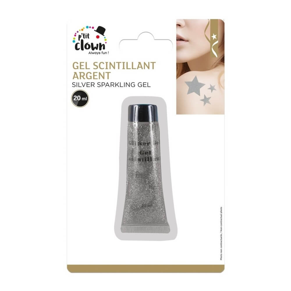Gel Pailleté Argent 20ml - 77702 - Maquillage en Tube & Palettes