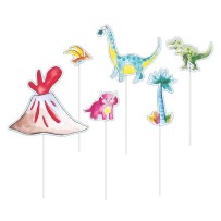 Piques à gâteau Dinosaures – Lot de 6 - 22518 - Pailles, Pics & Agitateurs