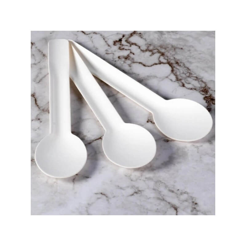 Cuillères en Fibres Végétales 15,8 cm – Compostables – Paquet de 50 - 52C023 - Couverts en bois