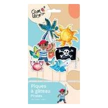 Piques à gâteau Pirates – Lot de 6 - 22520 - Pailles, Pics & Agitateurs