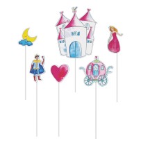 Piques à gâteau Princesses – Lot de 6 - 22521 - Pailles, Pics & Agitateurs
