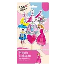 Piques à gâteau Princesses – Lot de 6 - 22521 - Pailles, Pics & Agitateurs