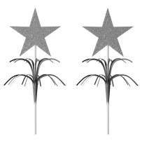 Piques Étoiles Argent – Lot de 2 - 22592 - Pailles, Pics & Agitateurs