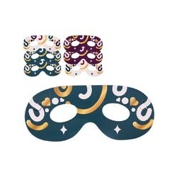 Loup en Papier Multicolore – Lot de 6 - 23451 - Masques Loup