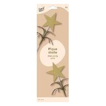 Piques Étoiles Or – Lot de 2 - 22610 - Pailles, Pics & Agitateurs