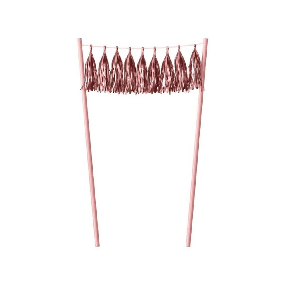 Décoration pour gâteau Rose Gold - 22623 - Pailles, Pics & Agitateurs