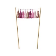 Décoration pour gâteau Rose - 22633 - Pailles, Pics & Agitateurs