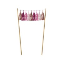 Décoration pour gâteau Rose - 22633 - Pailles, Pics & Agitateurs