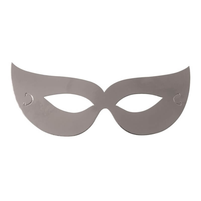 Loups Métallisés Argent – Lot de 6 - 33180 - Masques Loup