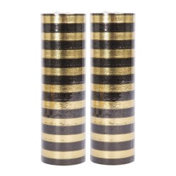 Rouleaux de Serpentins Or et Noir 4 m – Lot de 2 - 24370 - Cotillons