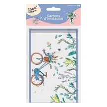 Cartons d’invitation champêtre lot de 8 pas cher | Fiesta Factory