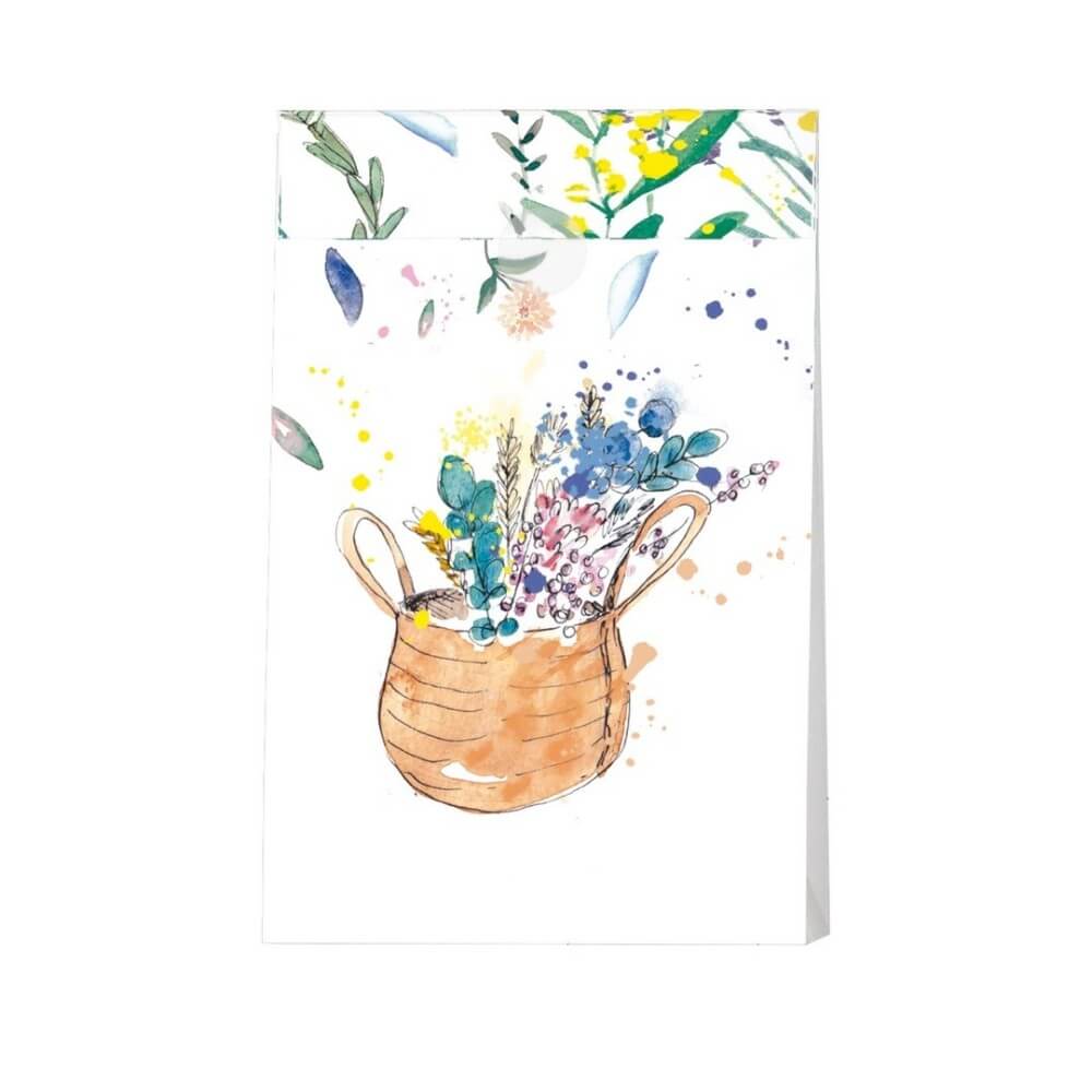 Sachets cadeaux champêtre lot de 8 pas cher | Fiesta Factory