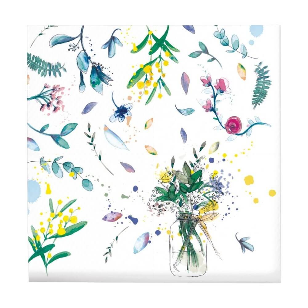 Serviettes champêtre lot de 20 pas cher | Fiesta Factory