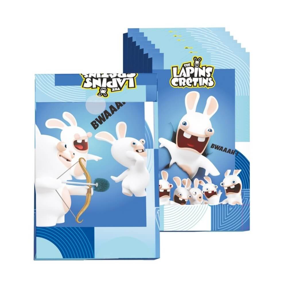 Sachets cadeaux Lapins Crétins™ lot de 8 pas cher | Fiesta Factory