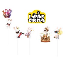 Piques à gâteau Lapins Crétins™ lot de 6 pas cher | Fiesta Factory