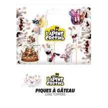 Piques à gâteau Lapins Crétins™ lot de 6 pas cher | Fiesta Factory