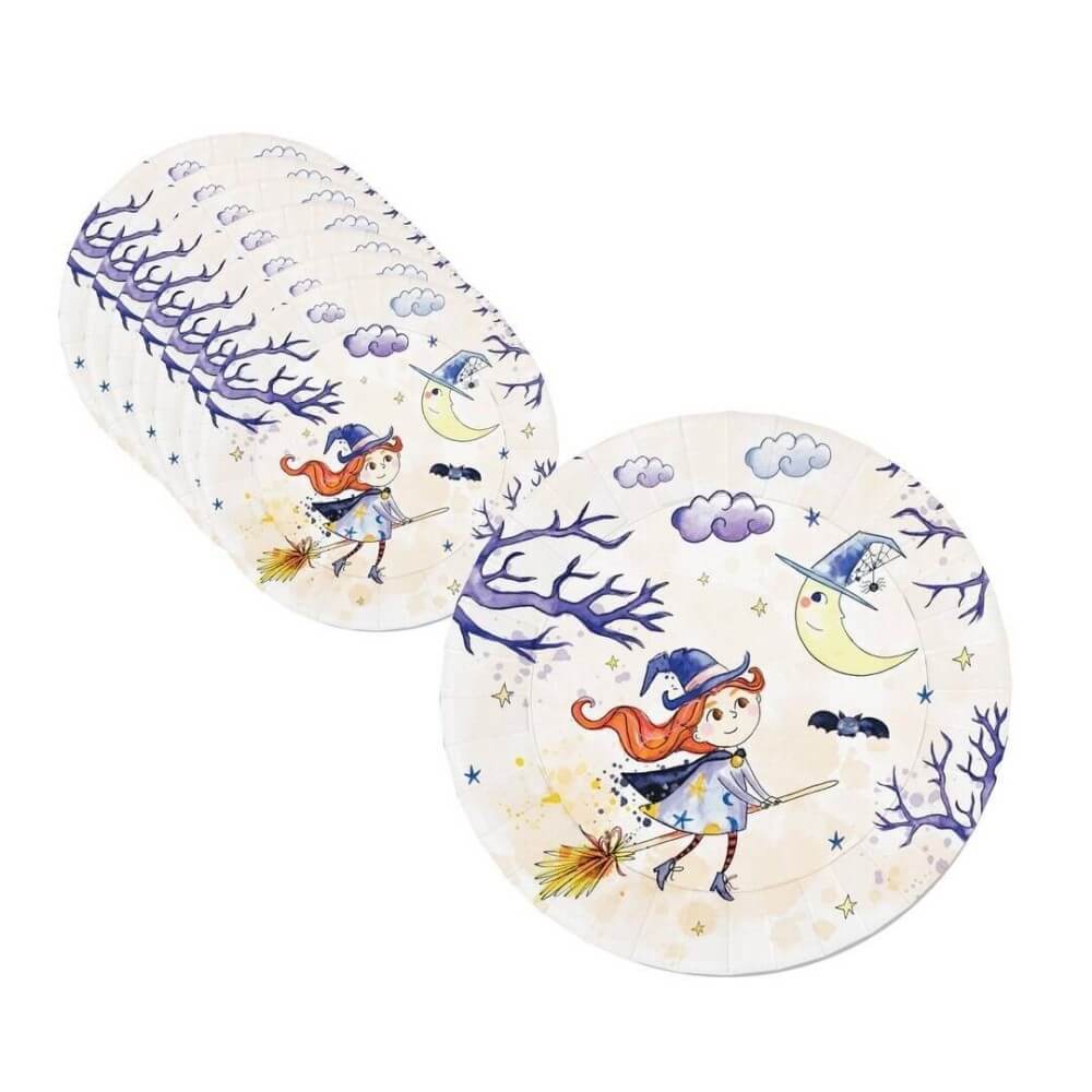 Assiettes Halloween 23 cm lot de 8 pas cher | Fiesta Factory