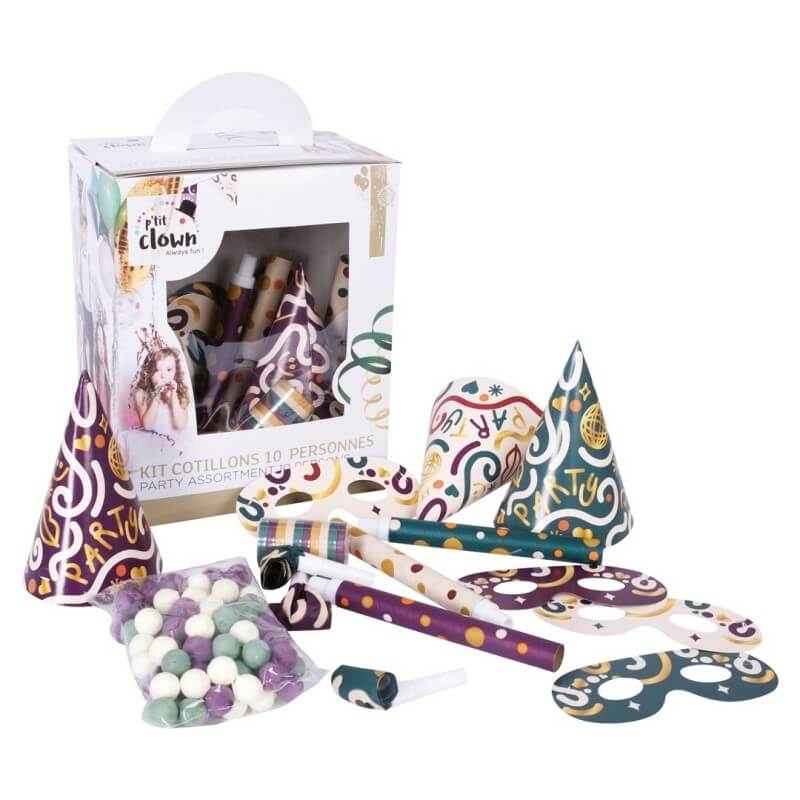 Kit Cotillons Multicolore – Boîte 10 Personnes - 23443 - Cotillons