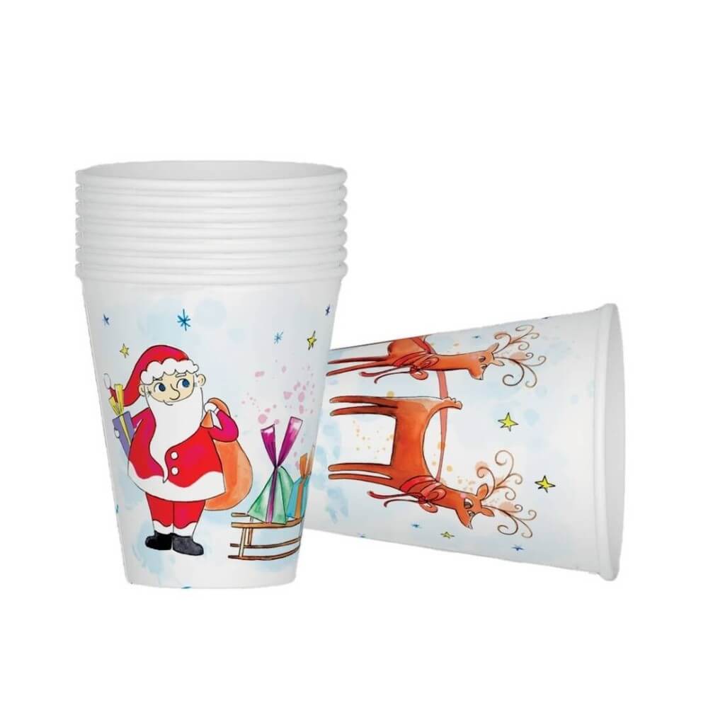 Gobelets Noël Lot de 8 Pas Cher | Fiesta Factory