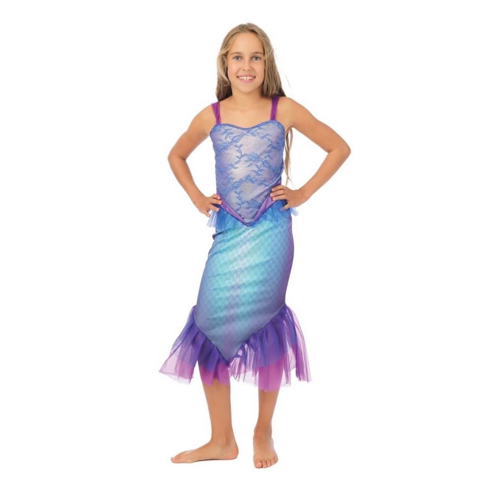 Costume Sirène Turquoise Enfant – Déguisement Carnaval | Fiesta Factory à petit prix