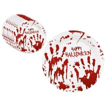 Assiettes Halloween Sanglantes Lot de 8 Pas Cher | Fiesta Factory