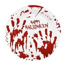 Assiettes Halloween Sanglantes Lot de 8 Pas Cher | Fiesta Factory