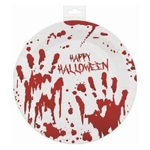 Assiettes Halloween Sanglantes Lot de 8 Pas Cher | Fiesta Factory