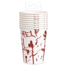 Gobelets Halloween Sanglants Lot de 8 Pas Cher | Fiesta Factory