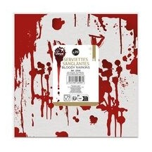 Serviettes Halloween Sanglantes Lot de 20 Pas Cher | Fiesta Factory