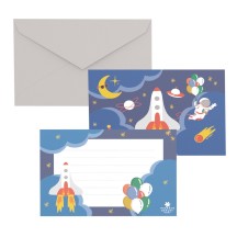 Cartons Invitation Espace Lot de 8 Pas Cher | Fiesta Factory