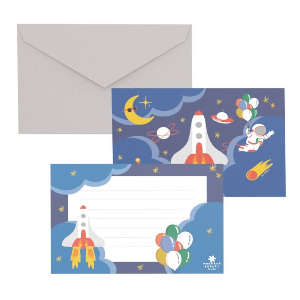Cartons Invitation Espace Lot de 8 Pas Cher | Fiesta Factory