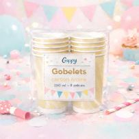 8 Gobelets carton ivoire 250 ml – Gappy - 142945 - Gobelets en carton