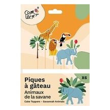 Piques à Gâteau Savane Lot de 6 Pas Cher | Fiesta Factory