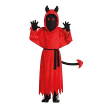 Costume Diable Masqué Rouge Enfant 5/6 Ans – Halloween | Fiesta Factory à petit prix