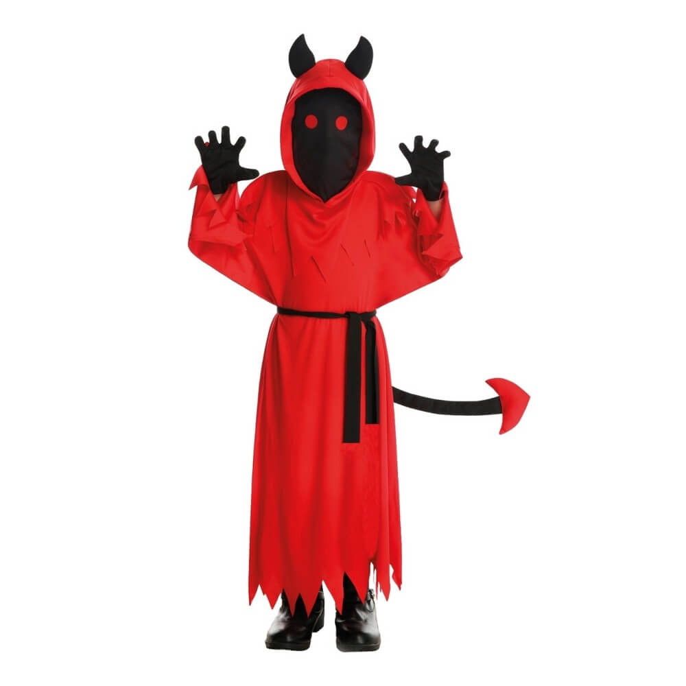 Costume Diable Masqué Rouge Enfant 5/6 Ans – Halloween | Fiesta Factory à petit prix