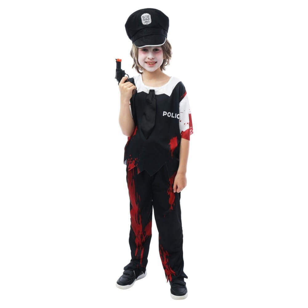 Costume policier ensanglanté enfant plusieurs tailles | Fiesta Factory